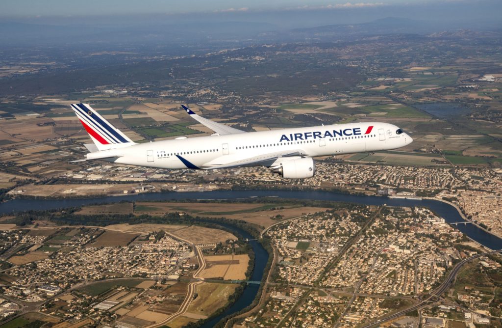An Airbus A350-900 in service with Air France